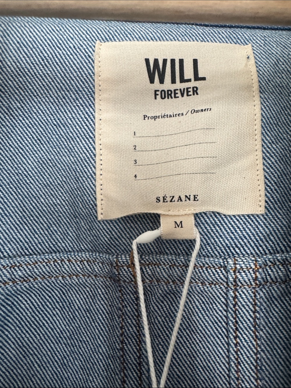 NWT Sezane Classic WILL Blue Denim Jacket - Picture 4 of 11